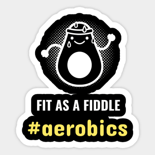 Fit as a fiddle Aerobics Unisex Sticker